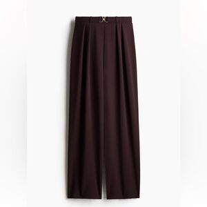 NWT H&M Wide-Leg Pleated Dress Pant w/ Buckle